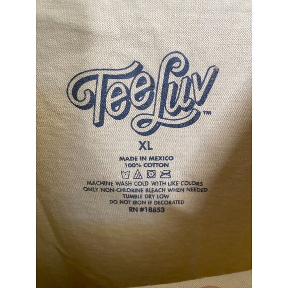 Tee Luv Chevy Chevelle Vintage Styled Tee XL 100% Cotton Beige Round Neck - Picture 4 of 6